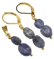 Set cercei si pandantiv Iolith neuniform, 7-10mm