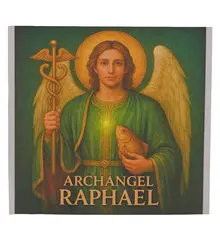 Abtibild sticker Arhanghelul RAPHAEL, Ingerul vindecarii si al protectiei, 51mm