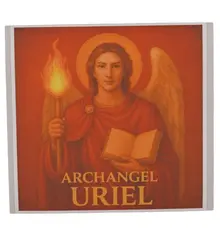 Abtibild sticker Arhanghelul URIEL, Ingerul intelepciunii si al iluminarii, 51mm