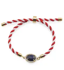Bratara Martisor cu Lapis lazuli oval cu montura aurie