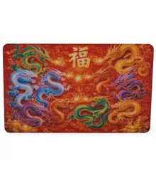 Card amuleta cu cei 9 Dragoni ai Puterii, Protectiei si Prosperitatii