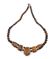 Colier Ochi de tigru cristale fatetate si sfere 6-8mm