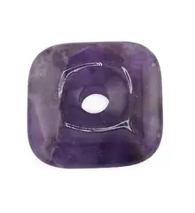 Pandantiv Ametist Pi donut patrat, 30mm