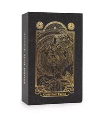 Set de Carti de Tarot cu Folie Aurie si ghid - 78 de carti