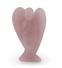 Statueta inger gravat Cuart roz, 10cm