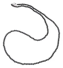 Colier cu sfere fatetate din Turmalina neagra, 3mm