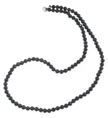 Colier cu sfere fatetate din Turmalina neagra, 4mm