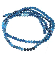 Sirag Hematit albastru inima 6mm, 40cm