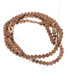 Sirag Hematit portocaliu inima 6mm, 40cm