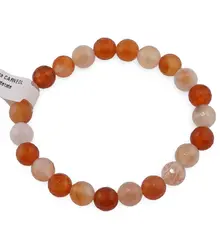 Bratara Carneol sfere fatetate 8mm