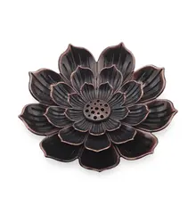 Suport metalic pentru betisoare parfumate model lotus cu piese detasabile, 8cm