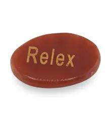 Cristal slefuit Calcit Orange cu afirmatie gravata - Relax