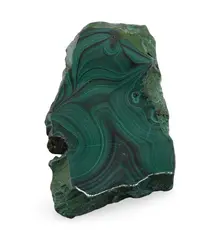 Felie slefuita unicat din Malachit natural, M5