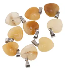 Pandantiv inima din Calcit, 15mm