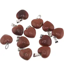 Pandantiv inima din Goldstone, 15mm