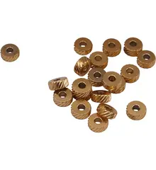 Accesorii din inox auriu - bumbi tip discuri distantieri gravati pentru bijuterii, 6mm