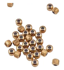 Accesorii din inox auriu - bumbi tip rondele distantieri gravati pentru bijuterii, 5mm