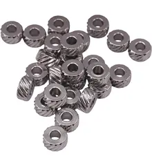 Accesorii din inox - bumbi tip discuri distantieri gravati in spirala pentru bijuterii, 5mm