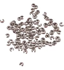 Accesorii din metal rodiat - capace pentru ascunderea crimpilor, 4mm
