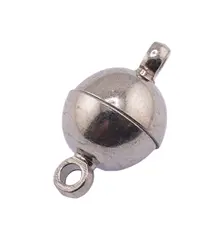 Accesorii din metal rodiat - inchizatoare magnetica pentru bijuterii, 14mm