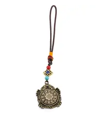 Amuleta Feng Shui Zodiac cu Dragon si Zodiac pentru protectie si bunastare, alama