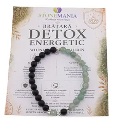 Bratara pentru DETOX ENERGETIC cu cristale naturale si Argint 925, 6mm