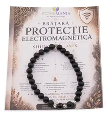 Bratara pentru PROTECTIE ELECTROMAGNETICA cu cristale naturale si Argint 925, 6mm