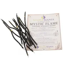 Lumanari ritualice negre spirala - Mystic Flame, 12 buc