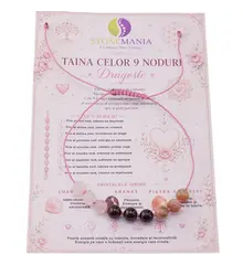Bratara pe snur TAINA CELOR NOUA NODURI pentru DRAGOSTE