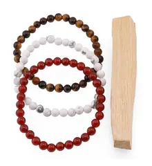 Set Bratari pentru Ziua de Marti – Curaj si Focus, Ochi de Tigru, Hematit si Carneol