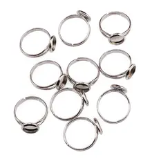 Accesorii din inox - inel reglabil cu baza si montura 8mm - set 10 buc