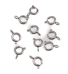 Accesorii din inox - inchizatori carabina pentru bijuterii, 12mm - set 10 buc