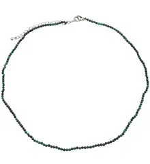 Colier Malachit sfere microfatetate 2mm