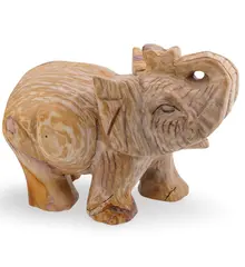 Figurina gravata Elefant din Mookait, 12,5cm