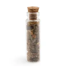 Spelljar pentru pentru PROSPERITATE cu ierburi si cristale naturale in sticluta cu dop de pluta