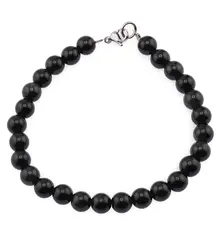 Bratara Obsidian Rainbow sfere 6mm