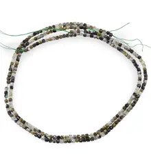Sirag Turmalina verde cuburi fatetate 3mm, 39cm