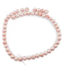 Sirag Perle de Cultura roz turtite 8-9mm, 37cm