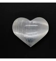 Inima mica din selenit slefuit 35-40mm