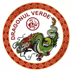 Abtibild sticker Feng Shui cu Dragonul Verde – cele 4 animale celeste -11cm