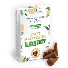 Conuri parfumate pe baza de plante Sweet Frankincense, 12 bucati, Backflow