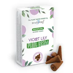 Conuri parfumate pe baza de plante Violet Lilly, 12 bucati, Backflow