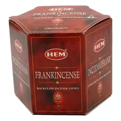 Conuri parfumate HEM Frankincense, backflow - 40 buc