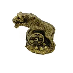 Statueta Feng Shui Tigru cu moneda - 5,3cm