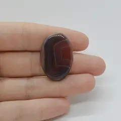 Cabochon Agat Botswana Portocaliu 31x21x6mm C64