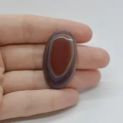 Cabochon Agat Botswana Portocaliu 38x22x6mm C4