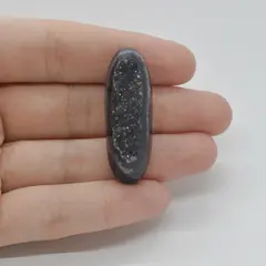 Cabochon Agat Negru Druzy 39x14x12mm C65