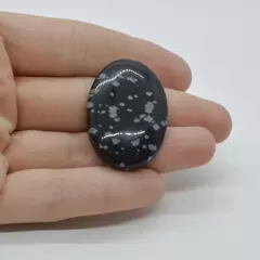 Cabochon Obsidian Fulg de nea 36x25x7mm C19