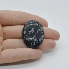 Cabochon Obsidian Fulg de nea 36x25x7mm C72