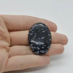 Cabochon Obsidian Fulg de nea 38x26x6mm C92